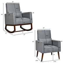 Load image into Gallery viewer, 2-in-1 Rocking Chair With Pillow
