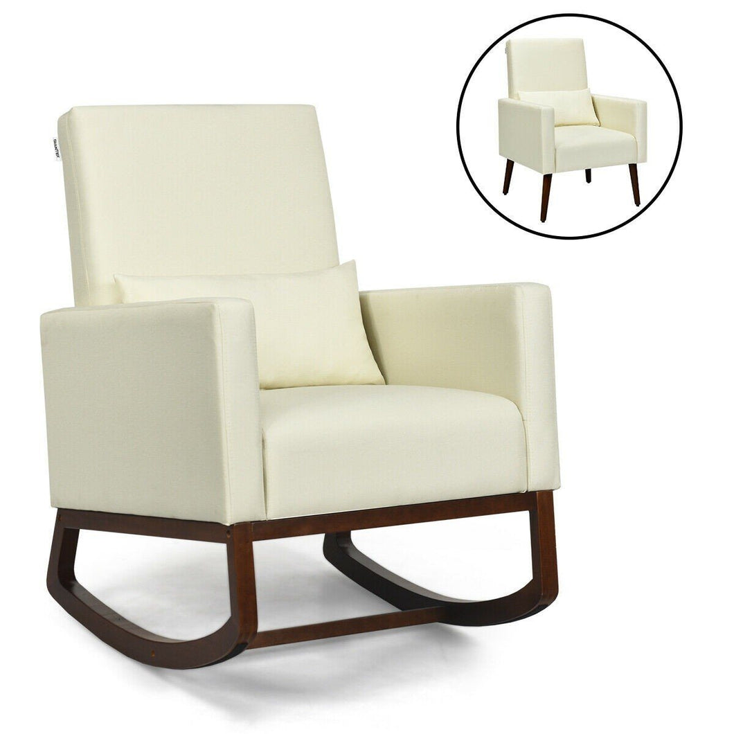 2-in-1 Rocking Chair With Pillow