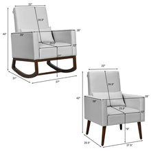 Load image into Gallery viewer, 2-in-1 Rocking Chair With Pillow