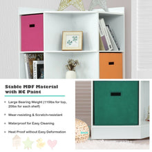 Load image into Gallery viewer, 3-Tier Kids Storage Shelf Corner Cabinet With 3 Baskets