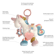 Load image into Gallery viewer, Link &amp; Love™ Unicorn Activity Plush with Teether Toy