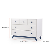 Load image into Gallery viewer, dadada Gramercy 5-drawer Dresser- Denim White