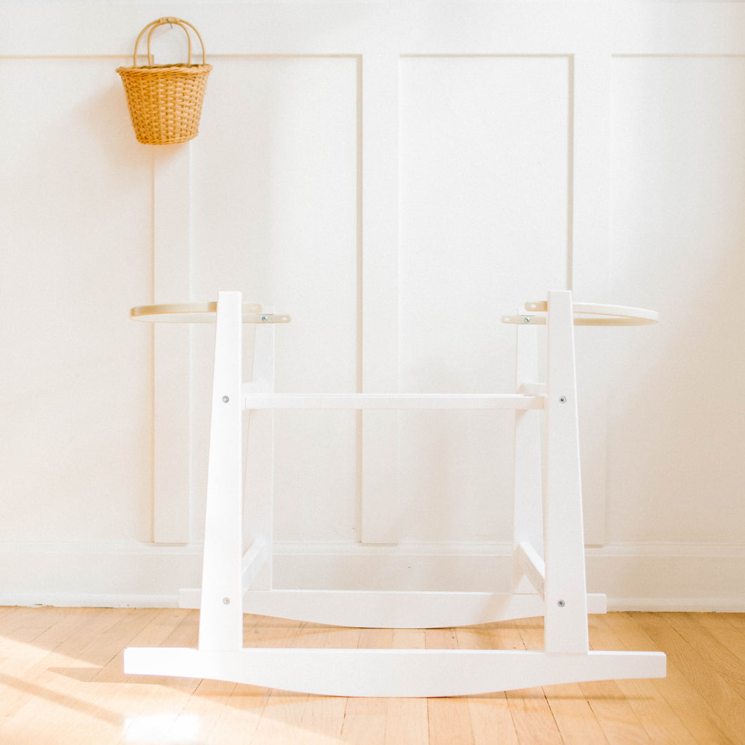 Natural Rocking Stand- White