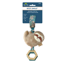 Load image into Gallery viewer, Ritzy Jingle™ Sloth Attachable Travel Toy