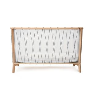KIMI Baby Bed Black and White with Organic Mattress