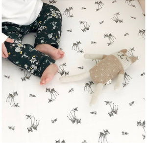 Rose in April Fawn Fitted Sheet for KIMI baby bed