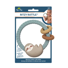 Load image into Gallery viewer, Sloth Ritzy Rattle™ Silicone Teether Rattles