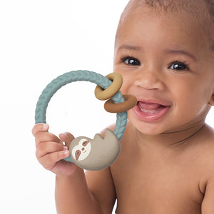 Sloth Ritzy Rattle™ Silicone Teether Rattles