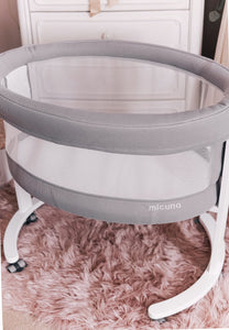 Micuna Smart Luce Wooden Bassinet with Light & Fabric
