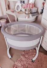 Load image into Gallery viewer, Micuna Smart Luce Wooden Bassinet with Light &amp; Fabric