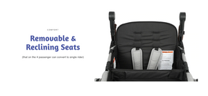 Keenz XC - Luxury Comfort Stroller Wagon 2 Passenger- Smoke