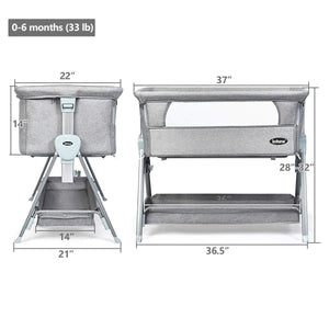 Adjustable Baby Bedside Crib With Large Storage