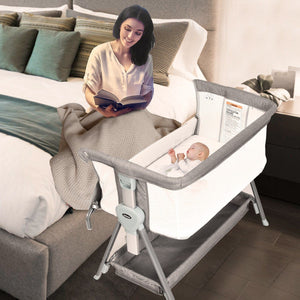 Adjustable Baby Bedside Crib With Large Storage