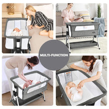 Load image into Gallery viewer, Adjustable Baby Bedside Crib With Large Storage