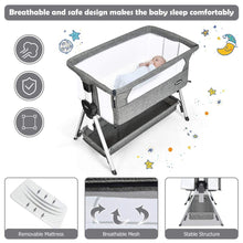Load image into Gallery viewer, Adjustable Baby Bedside Crib With Large Storage