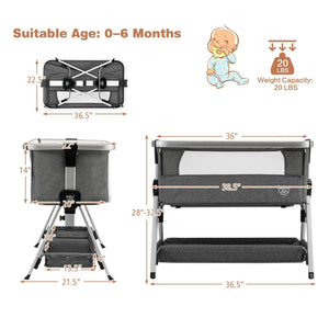 Adjustable Bed Side Bassinet