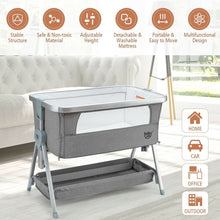 Load image into Gallery viewer, Adjustable Bed Side Bassinet