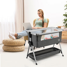 Load image into Gallery viewer, Adjustable Bed Side Bassinet