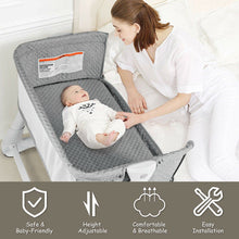 Load image into Gallery viewer, Baby Height Adjustable Bassinet W/ Washable Mattress