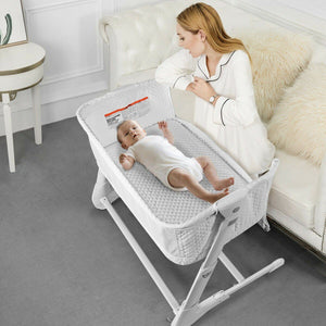 Baby Height Adjustable Bassinet With Washable Mattress
