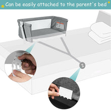 Load image into Gallery viewer, Baby Height Adjustable Bassinet With Washable Mattress