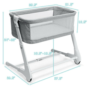 Baby Height Adjustable Bassinet With Washable Mattress