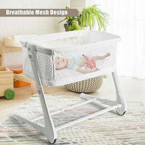 Baby Height Adjustable Bassinet With Washable Mattress