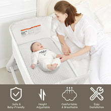 Load image into Gallery viewer, Baby Height Adjustable Bassinet With Washable Mattress
