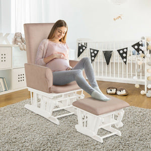Baby Nursery Relax Rocker Rocking Chair Glider & Ottoman Set