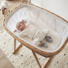 Load image into Gallery viewer, Baby Rocker - Charlie Crane KUMI Crib Mesh / Aqua Blue Bassinet With Mattress