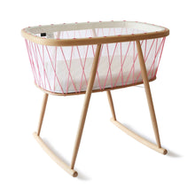 Load image into Gallery viewer, Baby Rocker - Charlie Crane KUMI Crib Mesh / Pink Bassinet With Mattress