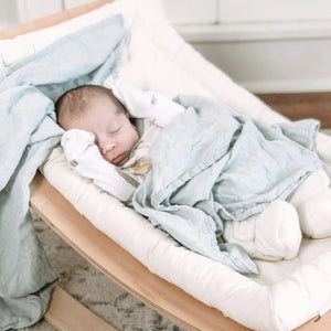 Baby Rocker - LEVO Rocker Beech- Organic White