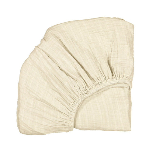 Baby Rocker - White Milk Fitted Sheet For KUMI Crib