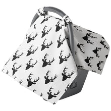 Load image into Gallery viewer, Black And White Buck Carseat Canopy