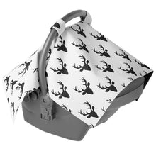 Load image into Gallery viewer, Black And White Buck Carseat Canopy