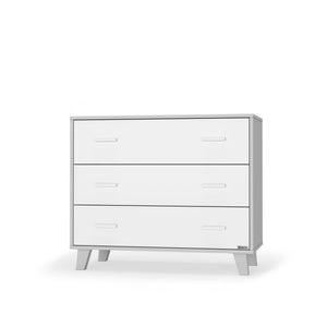 Brooklyn 3-drawer Dresser (40")- White+Grey