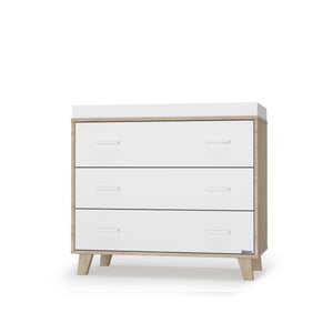Brooklyn 3-drawer Dresser (40")- White+Natural