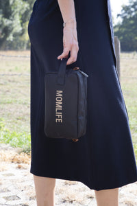Copy Of Momlife Toiletry Bag- Black Gold