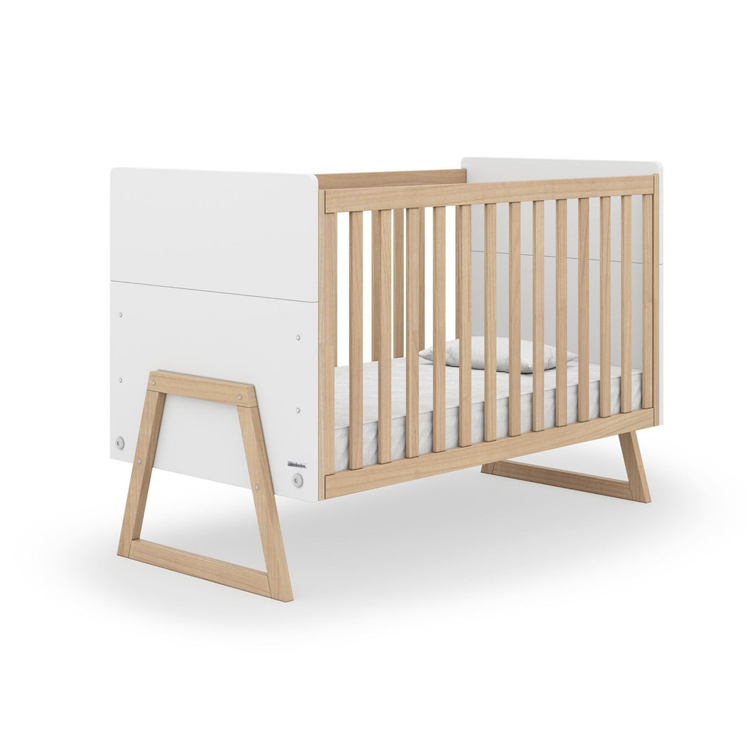 Domino 3-in-1 Convertible Crib- White + Natural