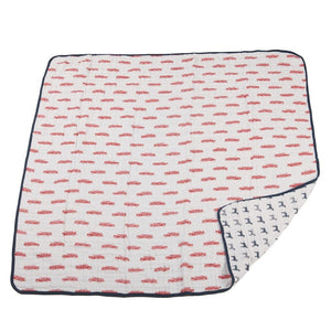 Fire Truck And Dalmatian Cotton Muslin Newcastle Blanket