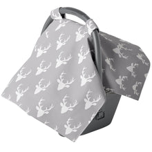 Load image into Gallery viewer, Grey And White Buck Carseat Canopy