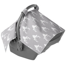 Load image into Gallery viewer, Grey And White Buck Carseat Canopy