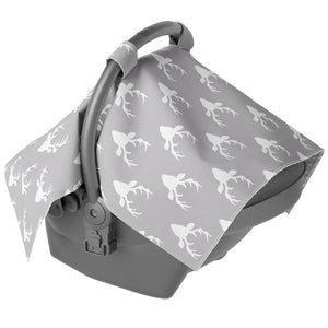 Grey And White Buck Carseat Canopy