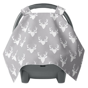 Grey And White Buck Carseat Canopy