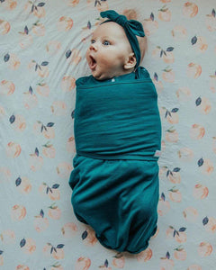 Headband And Swaddle With Long Sleeves Bundle (Spruce)