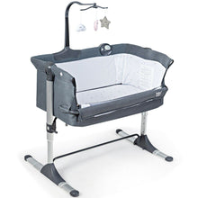 Load image into Gallery viewer, Height Adjustable Baby Side Crib With Music Box &amp; Toys