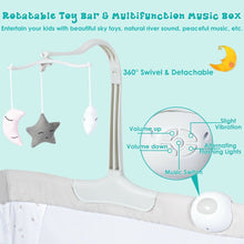 Load image into Gallery viewer, Height Adjustable Baby Side Crib With Music Box &amp; Toys