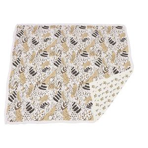 Hungry Giraffe And Animal Print Bamboo Muslin Newcastle Blanket