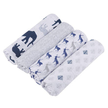 Load image into Gallery viewer, In The Wild Cotton Muslin Swaddle 4PK