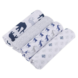 In The Wild Cotton Muslin Swaddle 4PK
